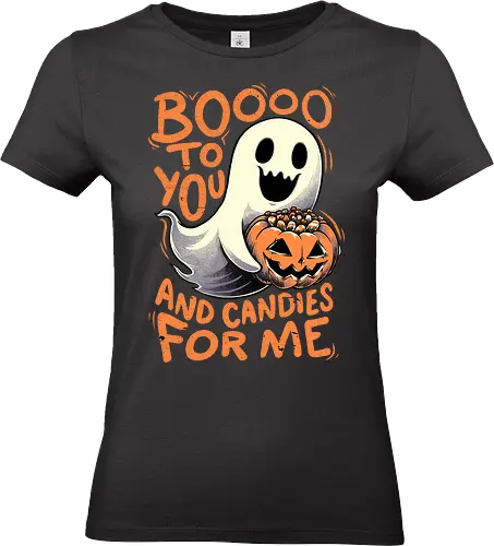 Halloween Ghost Candies  - Halloween, Spooky, Spooky Season, Mystery, trick or treat, trick r treat, cute, happy, Candy, Candy Corn, Horror, October, Surprise, creepy, ghost, pumpkin, boo - Standard T-Shirt (Frauen)