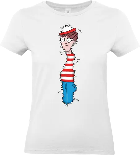 Wally Hidden - where's wally?, wally, geek, nerd - Standard T-Shirt (Frauen)