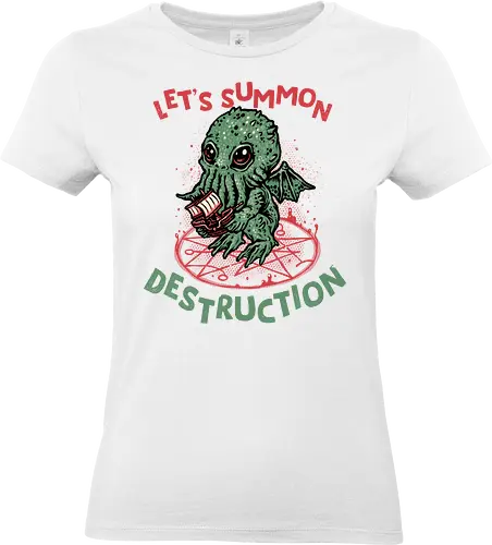Summon Destruction - Novel, book, creature, fictional, cute, fiction, character, cosmic - Standard T-Shirt (Frauen)