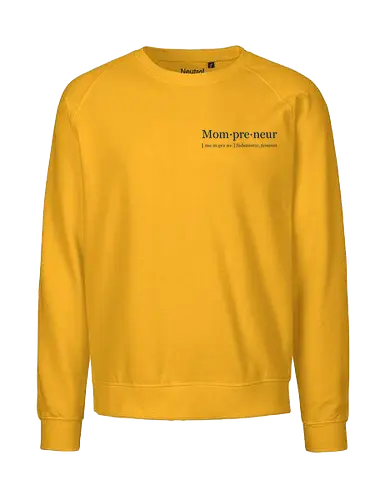 Mompreneur blau (klein) - Fairtrade Sweatshirt