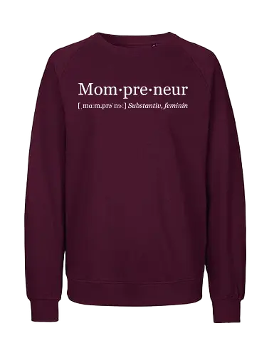 Mompreneur weiß - Fairtrade Sweatshirt