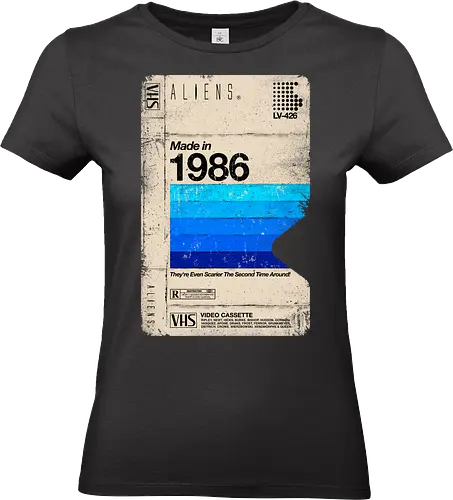 Aliens Blank Tape 1986 - Aliens, hicks, Hudson, bishop, newt, Ripley, game over, 1986, Cameron, vhs - Standard T-Shirt (Frauen)