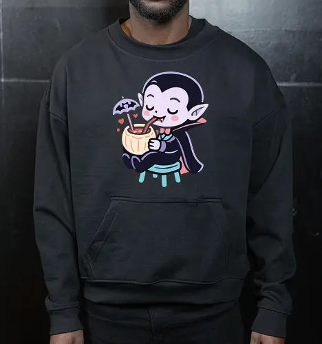 Cute Vampire Chilling - Blood-Sipping Summer Fun