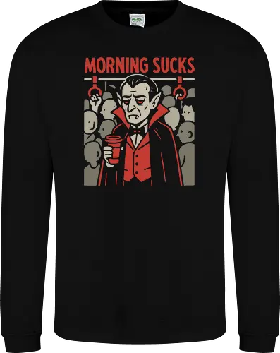 Morning Sucks - Grumpy Vampire Commuter