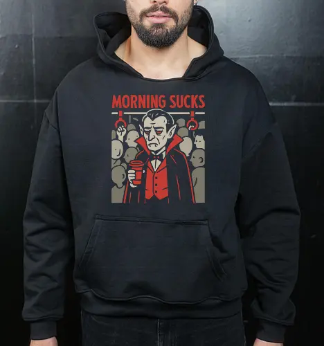 Morning Sucks - Grumpy Vampire Commuter