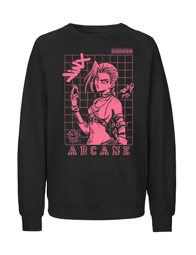 Get jinxed - get jinxed, arcane, league legends, gaming, tv show, trending, bestselling, anime, movie, game, abstract, console, fortnite, battle royale - Fairtrade Sweatshirt