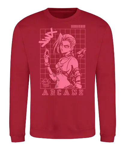 Get jinxed - get jinxed, arcane, league legends, gaming, tv show, trending, bestselling, anime, movie, game, abstract, console, fortnite, battle royale - Sweatshirt