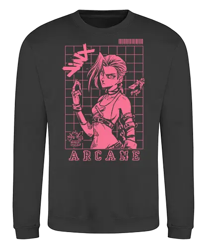 Get jinxed - get jinxed, arcane, league legends, gaming, tv show, trending, bestselling, anime, movie, game, abstract, console, fortnite, battle royale - Sweatshirt