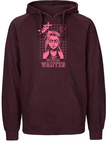 Jinxed Wanted - battle royale, league legends, jinxed, wanted, arcane, gaming, tv show, trending, bestselling, anime, movie, game, abstract, console, fortnite - Fairtrade Hoodie