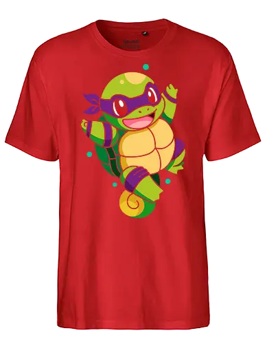  Starter the Teenage Mutant Ninja Turtle - Starter, Donatello, Turtle, crossover, mashup, fan art, pop culture, turtle, ninja, anime, cartoon, geek, nerd, otaku, funny, cute, gaming, retro, 80s, 90s, Nostalgia, anime characters, pop culture icons - Fairtrade T-Shirt