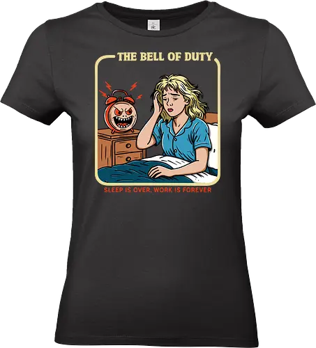 The Bell of Duty - salary, job, mental health, working mom, retro, horror, duty, bell, alarm, working, employee, office life, modern life, humor, relatable, sarcasm - Standard T-Shirt (Frauen)
