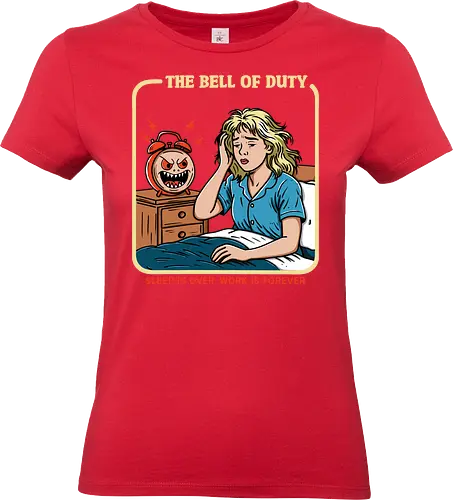 The Bell of Duty - salary, job, mental health, working mom, retro, horror, duty, bell, alarm, working, employee, office life, modern life, humor, relatable, sarcasm - Standard T-Shirt (Frauen)