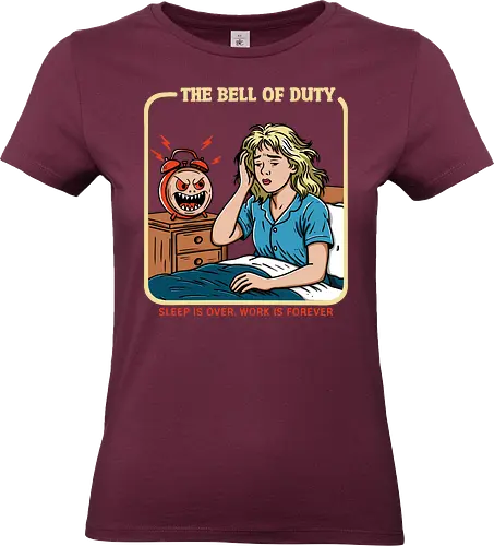 The Bell of Duty - salary, job, mental health, working mom, retro, horror, duty, bell, alarm, working, employee, office life, modern life, humor, relatable, sarcasm - Standard T-Shirt (Frauen)