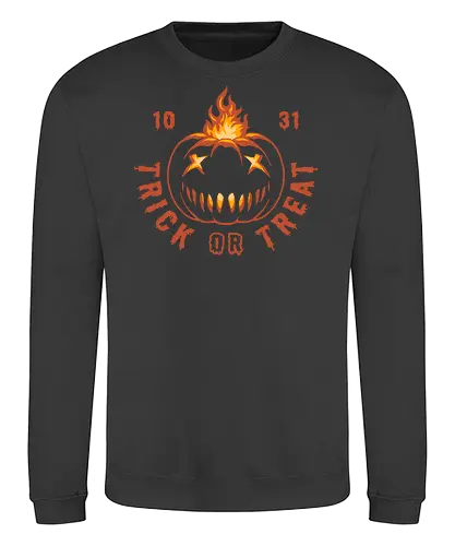 Pumpkin in Fire - funny cat, horror, halloween, trick or treat, pumpkin, cat humor, bad cat, I choose violence, scary, goth, creepy, slasher, spooky, spoopy, movie humor, cute cat, cat joke, internet meme, hilarious, funny meme, cat meme, pumpkin spice, don't boo - Sweatshirt
