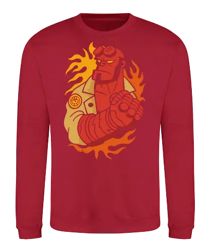 Comic's Right Hand of Doom - Comic, dark horse comics, mike mignola, comic book, superhero, right hand of doom, demon, Paranormal, fantasy, graphic tee, action, paranormal, b.p.r.d, monster, comic art - Sweatshirt
