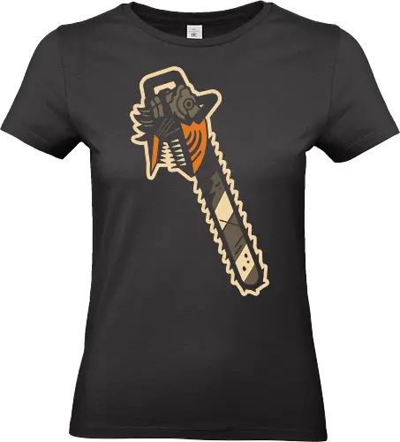 Chainsaw's Groovy Grip - chainsaw, horror, movie, cult classic, b-movie, halloween, scary, weapon, thriller, zombie, monster, graphic tee, spooky, Paranormal, fan art, retro - Standard T-Shirt (Frauen)