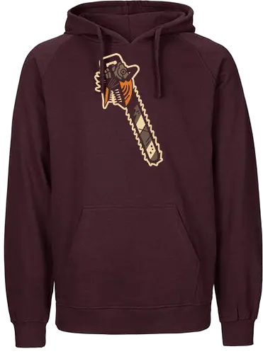 Chainsaw's Groovy Grip - chainsaw, horror, movie, cult classic, b-movie, halloween, scary, weapon, thriller, zombie, monster, graphic tee, spooky, Paranormal, fan art, retro - Fairtrade Hoodie