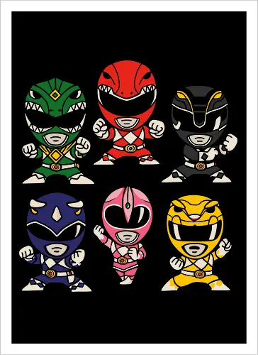 Mighty Morphin Chibi Rangers
