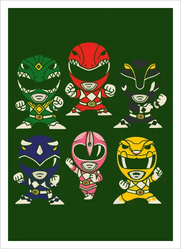 Mighty Morphin Chibi Rangers