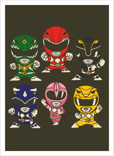 Mighty Morphin Chibi Rangers