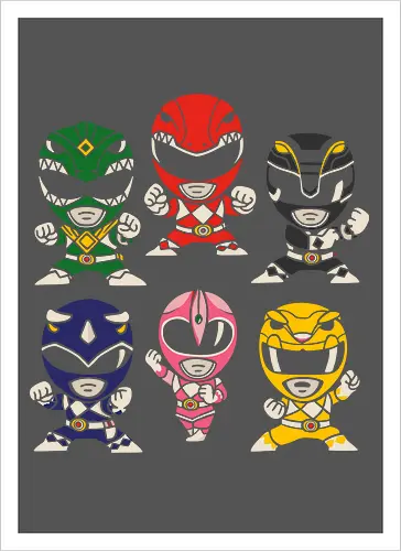 Mighty Morphin Chibi Rangers