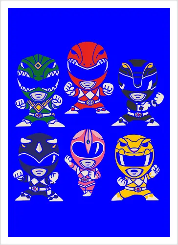 Mighty Morphin Chibi Rangers
