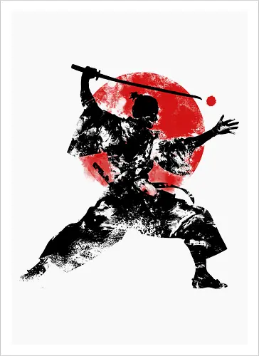 Zombie samurai - zombie, samurai, undead, japan - Kunstdruck