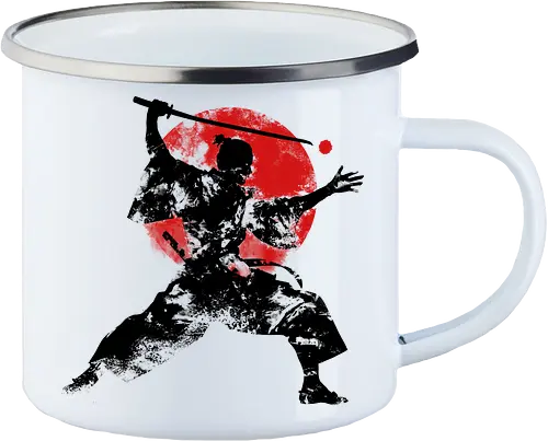 Zombie samurai - zombie, samurai, undead, japan - Emailletasse