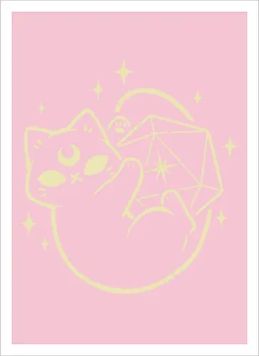Cute Magical Black Cat D20