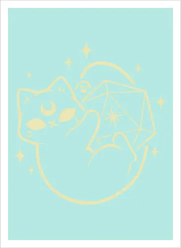 Cute Magical Black Cat D20