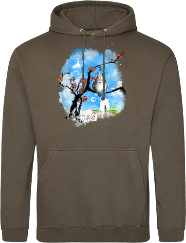 Japan pop overload - japan, anime, pop culture, movies, fantasy, sumi e, watercolor - Standard Hoodie