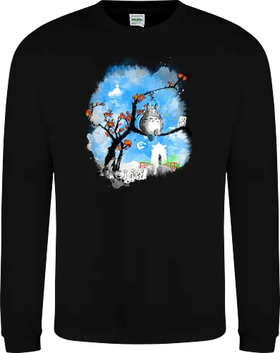 Japan pop overload - japan, anime, pop culture, movies, fantasy, sumi e, watercolor - Sweatshirt