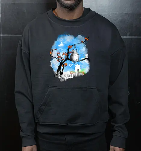 Japan pop overload - japan, anime, pop culture, movies, fantasy, sumi e, watercolor - Cropped Sweatshirt