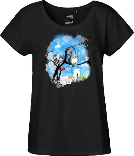 Japan pop overload - japan, anime, pop culture, movies, fantasy, sumi e, watercolor - Fairtrade Girl Shirt