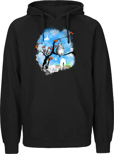 Japan pop overload - japan, anime, pop culture, movies, fantasy, sumi e, watercolor - Fairtrade Hoodie