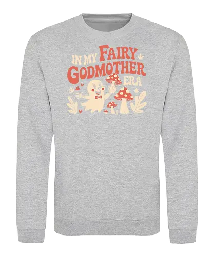 In My Fairy Godmother Era  - fairy godmother art, spooky mushroom design, magical ghost print, fantasy lover design, halloween ghost art, whimsical mushroom graphic, cute ghost illustration, unique fairy design, gift for fantasy fans, playful spooky print - Sweatshirt