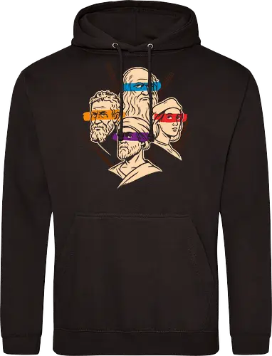 Renaissance Mutant Ninja Thinkers - Teenage Mutant Ninja Turtles, TMNT, Renaissance, artists, philosophers, Leonardo da Vinci, Michelangelo, Donatello, Raphael, parody, mashup, intellectual humor, art history, pop culture, graphic tee, unique design, geek shirt, smart casual, fan art, funny shirt, clever design, academic fashion - Standard Hoodie