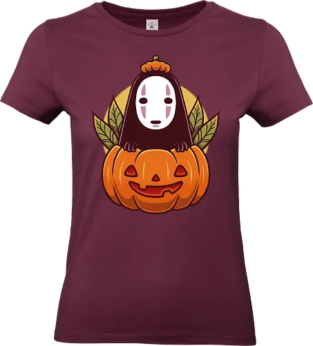 Dark Spirit Halloween - famous anime, spirited away, no face, faceless, animation, movie, anime, manga, halloween, cute, cute creepy, spooky, autumn, pumpkin, hayao miyazaki, happy halloween, trick or treat - Standard T-Shirt (Frauen)