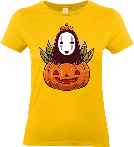 Dark Spirit Halloween - famous anime, spirited away, no face, faceless, animation, movie, anime, manga, halloween, cute, cute creepy, spooky, autumn, pumpkin, hayao miyazaki, happy halloween, trick or treat - Standard T-Shirt (Frauen)