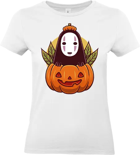 Dark Spirit Halloween - famous anime, spirited away, no face, faceless, animation, movie, anime, manga, halloween, cute, cute creepy, spooky, autumn, pumpkin, hayao miyazaki, happy halloween, trick or treat - Standard T-Shirt (Frauen)