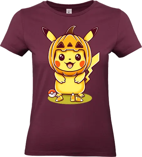 Electric-type Halloween - Pocket, candy corn, electric type, Mouse, pocket monster, trick or treat, autumn, pumpkin, childhood, nostalgia, cute, creepy cute, spooky, halloween, happy halloween, video games, game, video game, gaming, gamer, retrogaming, retro gaming, 90s, 1990s - Standard T-Shirt (Frauen)