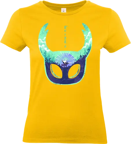mask of brave - silksong, hollowknight, knight, lancer, beetle, insect, adventure, cool, awesome, hero, game - Standard T-Shirt (Frauen)