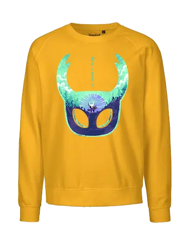 mask of brave - silksong, hollowknight, knight, lancer, beetle, insect, adventure, cool, awesome, hero, game - Fairtrade Sweatshirt