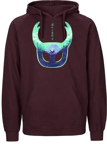 mask of brave - silksong, hollowknight, knight, lancer, beetle, insect, adventure, cool, awesome, hero, game - Fairtrade Hoodie
