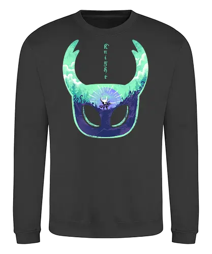 mask of brave - silksong, hollowknight, knight, lancer, beetle, insect, adventure, cool, awesome, hero, game - Sweatshirt