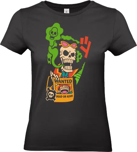 Soul King Brook Wanted - Pirate, brook, pirate, wanted poster, skeleton, musician, fan art, japan, japanese, pop culture, graphic tee, pirate, shonen, yohohoho, soul king, anime, manga, straw hat pirates - Standard T-Shirt (Frauen)