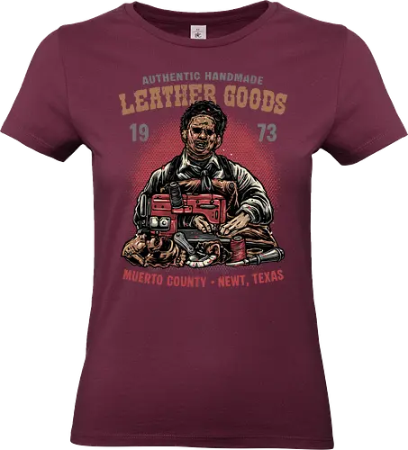 Handmade Leather Goods - leather, Horror, Halloween, horror movies, villain, classic horror, funny, humor - Standard T-Shirt (Frauen)