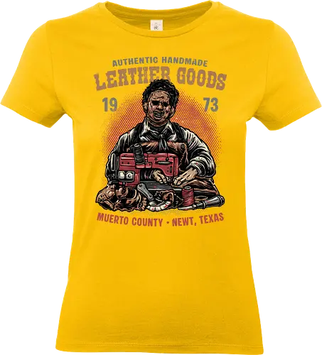 Handmade Leather Goods - leather, Horror, Halloween, horror movies, villain, classic horror, funny, humor - Standard T-Shirt (Frauen)