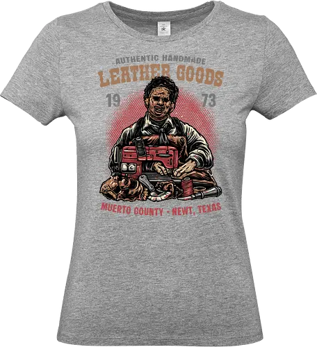Handmade Leather Goods - leather, Horror, Halloween, horror movies, villain, classic horror, funny, humor - Standard T-Shirt (Frauen)