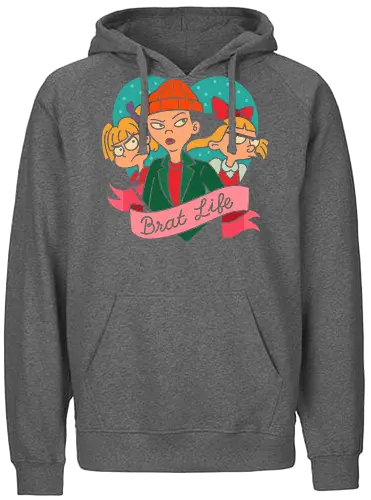Brat Life: All Grown Up - rugrats, dee dee, angelica, susie, brat life, 90s, nostalgia, cartoon, retro, nickelodeon, fan art, funny, pop culture, animation, graphic tee, rebellious, kid core - Fairtrade Hoodie